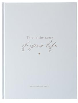 Odernichtoderdoch Tagebuch „Deine Kindheit | Tagebuch | Story of your life - Geburt bis zur Volljährigkeit | Ausfüllbuch |18 Jahre | 92 Seiten | Platz für Fotos & Geschichten | Hardcover | grau