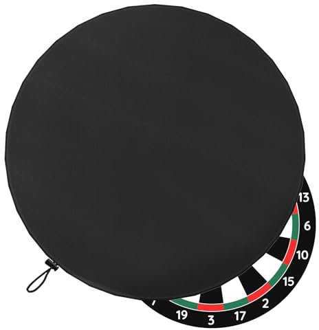 Nadsrpn Dartboard Cover, Heavy Duty 600D Oxford Protective Dartboard Dust Cover, Waterproof Dartboard Storage Bag, Fits to 24 inch Dart Board