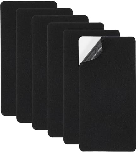 6 Stück Flicken Selbstklebend Stoff, Reparaturflicken-Set, Stoffflicken Selbstklebendes Schwarz Reparatur Patches Wasserdicht Hosenflicken für Sofa Zelt Möbel Liege Autositz Rucksack