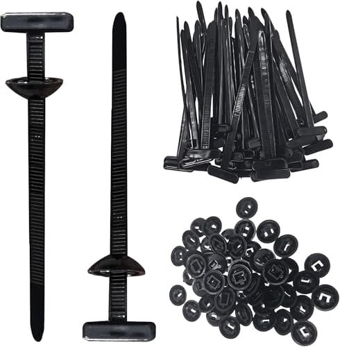 Nylon Universal Cable Tie Buckle – Heavy Duty Self-Locking Zip Ties Holder with Pin & Button Design, Plastic Cable Ties Tool Fasteners Car Body, UV Resistant Zipties for Car Daily Auto Fixing