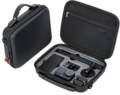 STARTRC PHOTO Tasche für DJI Osmo Action 6 Erweiterte Combo, PU-Leder | Stoßfestes, Hartschalen Tasche Reisetasche Kompatibel mit Osmo Action 6, Akkus, Verlängerungsstange More Zubehör