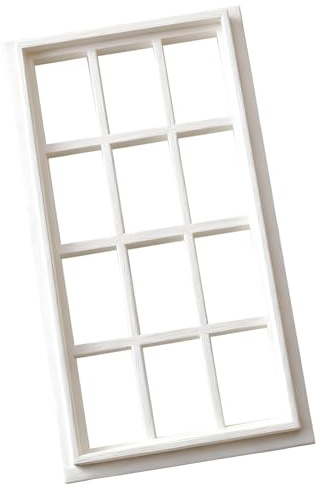 Zeiwohndc 1/12 Scale Miniature Dollhouses Window Frames for Kids and Adults Educational Toy House Accessories Scale Model Dollhouses Accessories