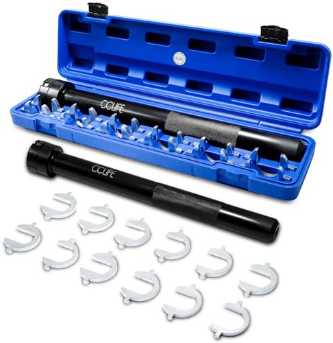 CCLIFE 13-TLG Inneres Spurstangen Werkzeug Set mit 12 Adaptern und 1/2 Zoll Antriebsrohr-Spurstangen Werkzeug für SUVs/Pickups