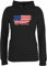 Pullover Damen Hoodie Frauen - Länder Fahnen und Flaggen - USA Vintage - S - Schwarz - Country Amerika Pulli American Kapuzenpullover amerikanisch hoddis amerikanische hodi amerikanischer pullis