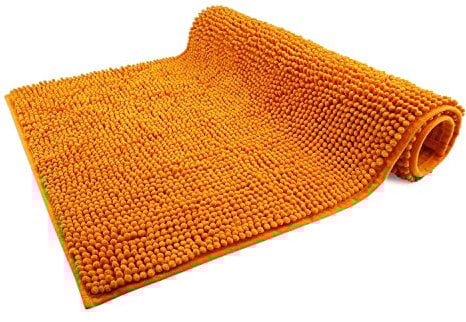 WohnDirect Badematte 50x80cm | Orange | rutschfest & Waschbar, Badezimmerteppich zum Set kombinierbar, Badvorleger, WC Garnitur, Badteppich, Oeko-TEX Zertifiziert