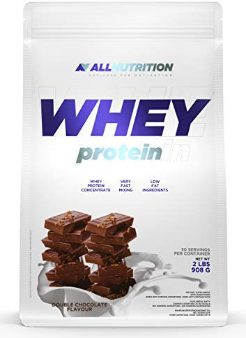 ALLNUTRITION WPC Whey Protein Pulver mit Aminosäuren - Eiweiss Protein Pulver - Fettarmes Proteinpulver Isolate für Muskelaufbau und Erholung nach dem Fitness - 908g - Double Chocolate