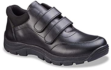 Pegasus Men's Wide Fit Water Resistant Leather Hiking Boots Black 12 UK