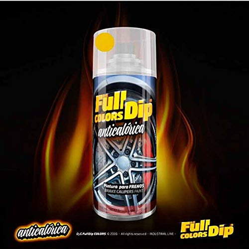 Spray Pintura para Pinzas DE Freno ANTICALÓRICA ACRÍLICA Permanente FULLCOLORS by Full Dip (Dorado Perla)