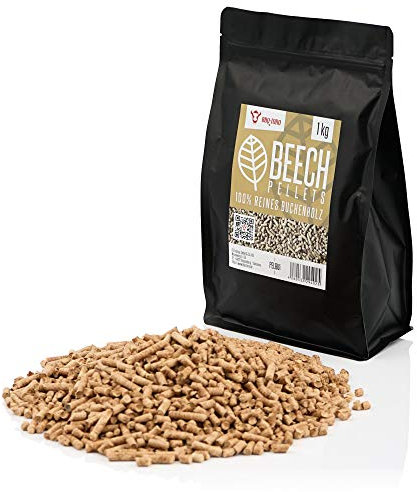 BBQ-Toro Beech Pellets Composer de 100% Bois de hêtre | 1 kg | Pellets de hêtre pour Barbecue, fumoir, Four à Pizza à pellets et systèmes de Chauffage | Pellets à Griller