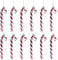 GWHOLE 12 Pack Candy Cane Christmas Decorations Red Christmas Tree Decorations Red and White Bauble Candy Cane Lane Crutch Pendant for Xmas Tree Decor