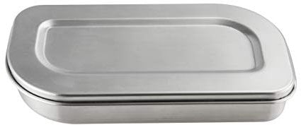 Lurch 240937 Lunchbox/Brotdose (20,5 x 10,5 x 5,2 cm) aus Edelstahl, Silber