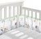 BreathableBaby Klassische atmungsaktive Netz-Einlage, für Kinderbetten mit 4 offenen Seiten, deckt 4 Seiten ab, die sicherere Alternative zu traditionellen Nestchen, maschinenwaschbar, Regenwald,