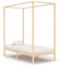 MUSEVANE Himmelbett-Gestell Massivholz Kiefer 90 x 200 cm