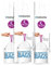 3 x 20 White Perfect Fit Brabantia Bin Liners Type C Liner Bags 10 - 12L (60 bags in total), Purple Strings