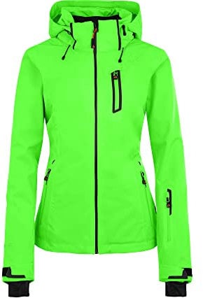 Bergson Nice Light | Damen Skijacke & Outdoorjacke, gefüttert, 20000 mm Wassersäule, Green Gecko [272], 52 - Damen
