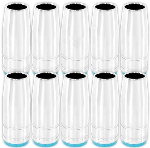 10 Stück Gasdüsen MB-25 Standard Vogelmann Gasdüsenspitze Drahtspitze mit Öffnung in Zoll Kupfer für MIG Lötpistole