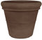 Decorspace Vaso Doppiobordo Liscio rotondo in resina decorazione per esterno Made in Italy (Bronzo, 40 cm)