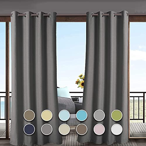 Tenda impermeabile per esterni, 1 pannello, 190 x 230 cm (larghezza x lunghezza), per giardino, patio, gazebo pergolato, porta del patio, tenda per esterni con protezione solare oscurante