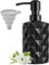Zwölf unzen Seifenspender Schwarz Matt mit Trichter, 330ml Handseifenspender mit Edelstahlpumpe, Nachfüllbarer Lotionspender für Badezimmer und Küche, Duschgel Shampoo Spender, Seifenspender Set