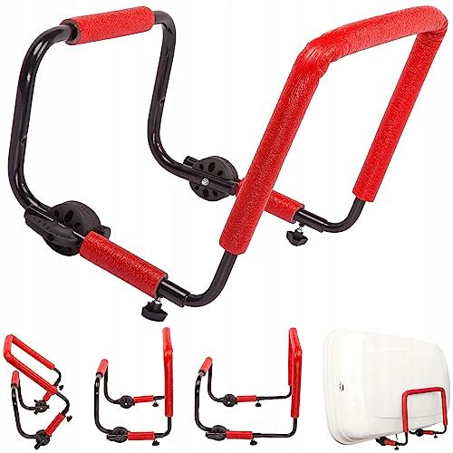 QLS Dachbox Wandhalterung Rot Halterung Dachkoffer Surfbrett Halter Verstellbar Wandhalter zur Aufbewahrung von Dachkoffer Gartengeräte Skibox Sportgeräte iSUP