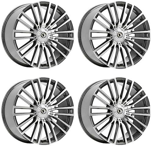 4x Schmidt Felgen Eckstein 10.5Jx23 ET40 5x108 GunMetall/poliert kompatibel mit Jaguar F-Pace Typ DC