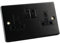 Taps2Traps™ Matt Black 2 Gang Double 13A Switched Plug Socket - Easy Upgrade Replacement