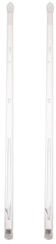 Bunte LED Drumsticks aus Polymer, 1 Paar Weihnachten Party | 8 Stück Lr44 Knopfzellen, Sicherer Batteriefachverschluss, für Übungspads und E-drums, Weiß