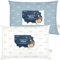 KeaBabies Oreiller Blanc Tout-Petit pour Dormir - 2-Pack D'oreillers Tout-Petit en Coton Biologique, Oreiller pour Tout-Petits, pour Le Voyage, L'école, La Sieste, Lavage en Machine (Roadsters)