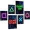 Novart Wandbilder Spielkonsole Game - KOMPLETT AUFHÄNGFERTIG - Gamer Kinderzimmer Junge Teenager - 6 Moderne Mood-Bilder - N002667b