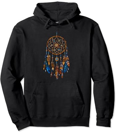 dreamcatcher Traumfänger aus indianischen Federn Pullover Hoodie