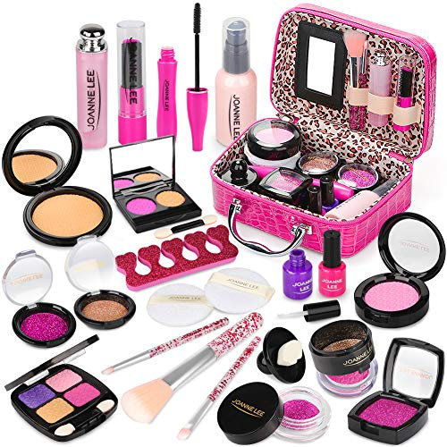 INSPIMYST Faux Maquillage Enfant Filles - 22 Pièces Malette Maquillage Enfant Jouet Ensemble De Maquillage Beauté Cadeau Fille 3 4 5 6 Ans