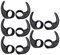 Maxtonser 5 Pairs Silicone Earbud Hooks Earphone Sport Grips Flaps W-ings Adapters Eartips for In-Ear and Channel Headphones,Earbud Hooks
