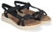 shoes&blues.es 84305 Sandalias Planas de Mujer, Comodas y Elegantes, Diseno Moderno con Tiras Cruzadas en la Pala y Cierre Comodo de Velcro. Negro Talla 36