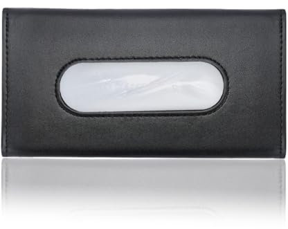 Car Tissue Holder PU Leather Car Tissue Box Holder Hanging Sunshade Napkin Box Holder Black Car Tissue Box for Car Driver's Seat Sunshade Back of Car Seat