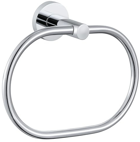 APLusee Ovaler Handtuchring Chrom Edelstahl Handtuchhalter für Bad Küche Wandmontage