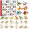 SANYHOM Adventskalender Dinosaurier Kinder 2024, Dino Adventskalender mit 24 Dino Figuren Adventskalender Weihnachtskalender Geschenk für Kinder ab 3 Jahren Dinosaurier Spielzeug für Jungen Mädchen