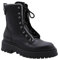 Liu Jo Stivali da Donna con Lacci Combat Boots Rumi 25 Nero Pelle Liscia, Nero, 39 EU