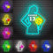 ASD Jewerly Personalisierte Name Fußball Spiel Neon Zeichen, Custom LED Fußball Neon Licht für Wand Dekor, Sport Fußball Nachtlichter, Weihnachten Geburtstag Fußball Lichter Geschenk