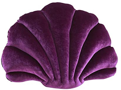 Kuntesetty Muschel Dekorative Kissenhülle Kissen Auto Dekokissen Dekoration für Couch Stuhl Lovely, Dunkelviolett