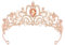SSyang Krone Prinzessin Mädchen Damen Diadem Crown Kristall Tiaras Goldene Prinzessinnenkrone Eleganter Queen Brautschmuck Strass Stirnband Geschenk Haarschmuck für Frauen Hochzeit Tanzparty(Roségold)