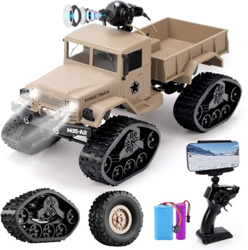 RUIDYA RC Cars with WIFI Camera, 4WD 2.4GHz Remote Control Car Off-Road 1:16 Scale Hobby Truck Toys, Large All Terrain Car Vehicle Toy for Kids, Christmas Toy Gifts for Boys Girls Age 6 7 8 9 10-12+