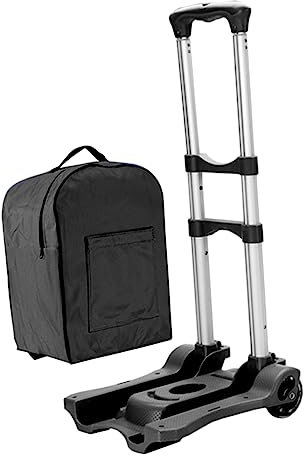 iplusmile Faltbarer Gepäckwagen Aus Aluminiumlegierung Stabiler Einkaufswagen Mit Flexiblen Rädern Tragbarer Trolley Zum Transport Von Gütern Und Gepäck Kompakt Für Schließfach Zimmerecke Od