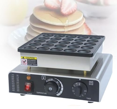 FBJAMZ Commercial 850W Electric Waffle Maker, 25 Holes Pancake Cake Machine, 0-5min Timer, for Snack Bars, Restaurants