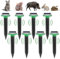 Ahuyentador de topos solar: 8 unidades, IP65, resistente al agua, solar, ahuyentador de topos, ultrasonido para ahuyentar topos y plagas para el jardín