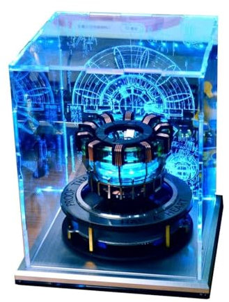 Reattore ad arco galleggiante MK1 in scala 1:1 - Ornamento da scrivania con tecnologia LED rotante con scudo olografico (Gen 2)