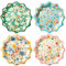 Heiboa 40pcs Floral Paper Plates Party Supplies, 9 inch Elegant Disposable Plate for Garden Afternoon Tea Dinner Plates for Birthday Baby Shower Cocktail Decorations