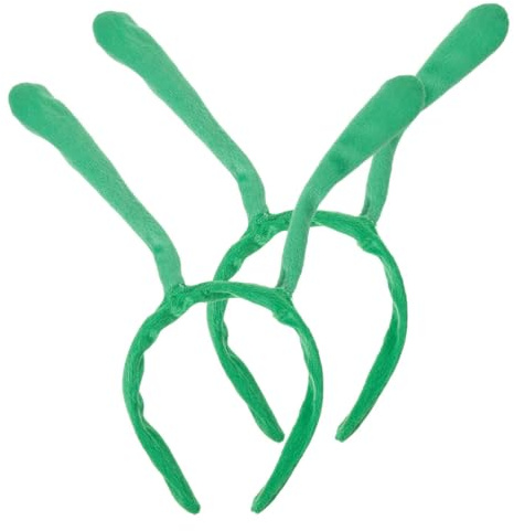 Toyvian Lot de 2 bandeaux d'antenne verts - Accessoires de costume d'abeille, d'escargot et d'insectes pour Halloween, cosplay, Noël, fêtes d'anniversaire