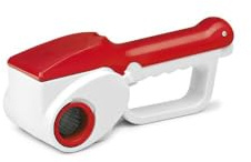 Grattugia Elettrica Ricaricabile per Formaggio, 2 Lame in Acciaio Inox, Batteria 800mAh, 12W, HM-6112R (ROSSO)