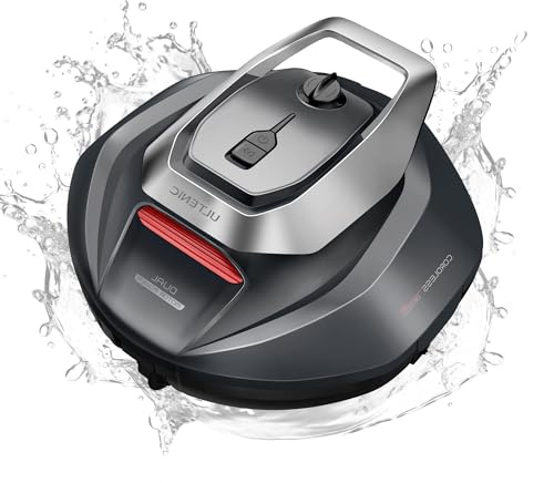 Ultenic Robot Limpiafondos Piscina, 90Min, 80m², Recogida sin Poste, Estacionamiento Automático, Aspirador Piscina Fondos sin Cable con 2 Motores, 5200mAh, para Piscina Elevada y Enterrada