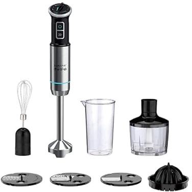 SOKANY Stabmixer Set 1500 W | Pürierstab mit Stufenlose Geschwindigkeit | Elektrische Multifunktions Hand Blender | inkl. 8-teiliges Zubehör Set